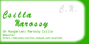 csilla marossy business card